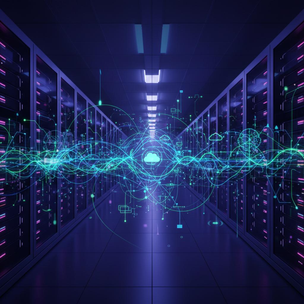 Ilustração técnica representando tecnologia relacionado a LLMs: Guia Completo para Implementação em Cloud incluindo Inteli...