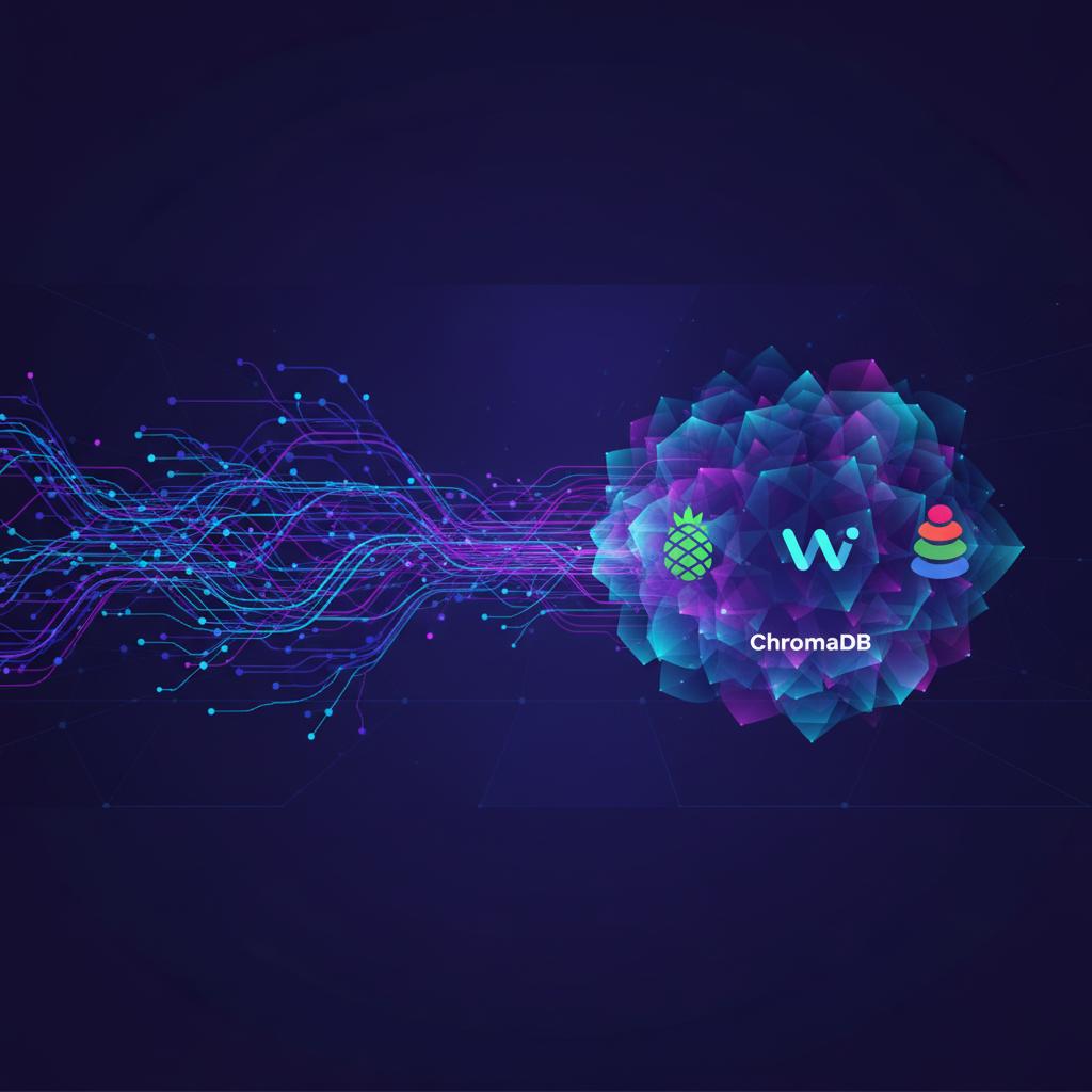 Ilustração técnica representando tecnologia relacionado a Vector Databases: O Guia Completo para IA Moderna incluindo Embe...