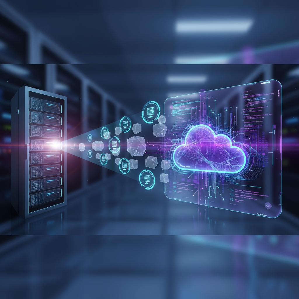 Ilustração técnica representando tecnologia relacionado a VPS: O Guia Completo para Servidores Virtuais incluindo Servidor...