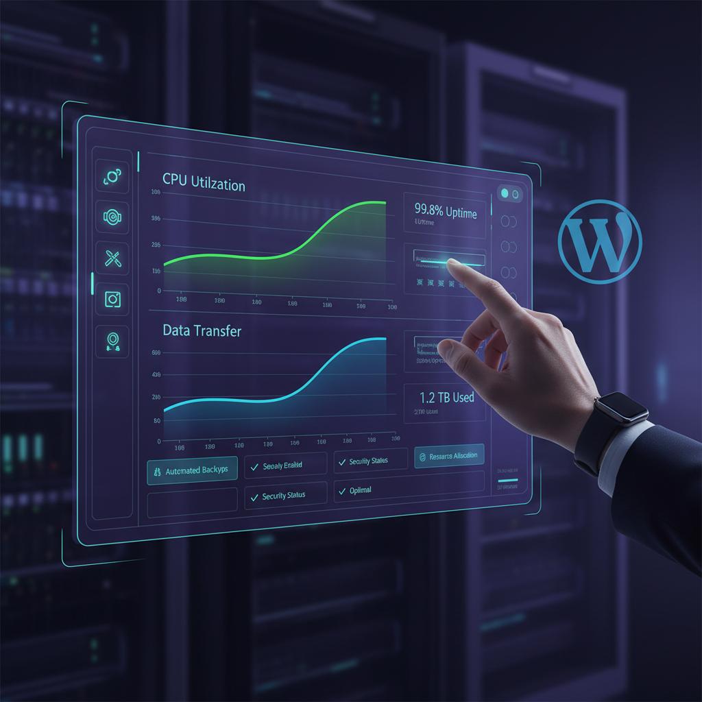 Ilustração técnica representando tecnologia relacionado a WordPress: Guia Completo para Websites e Blogs de  incluindo VPS