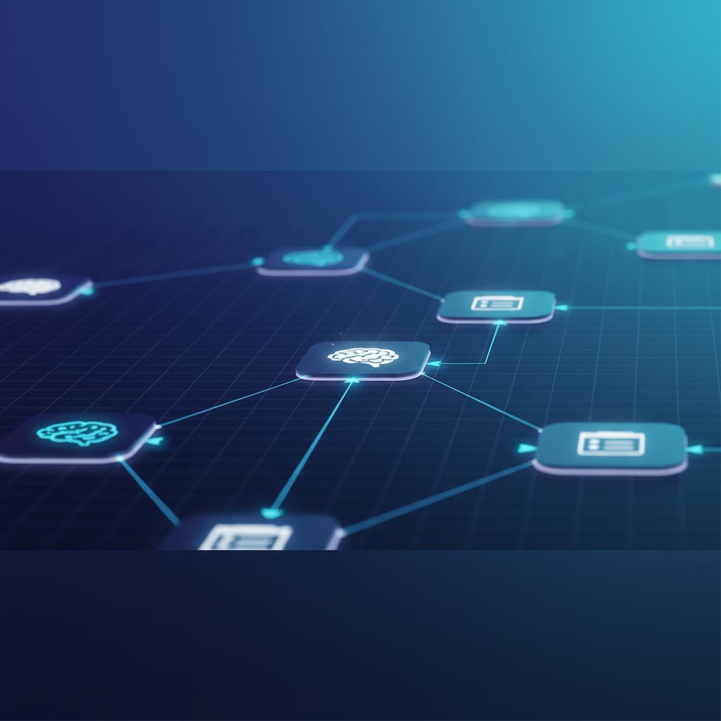 Ilustração técnica representando tecnologia relacionado a Typebot: Automatize Conversas com IA e Formulários incluindo Cha...