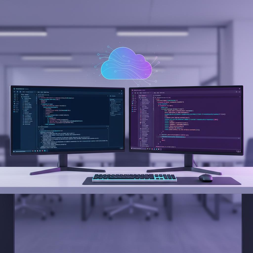 Ilustração técnica representando tecnologia relacionado a Programação Moderna: Dominando Python e JavaScript