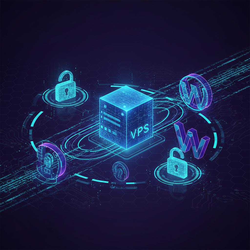 Ilustração técnica representando tecnologia relacionado a WordPress: Guia Completo para Sua Infraestrutura W incluindo VPS