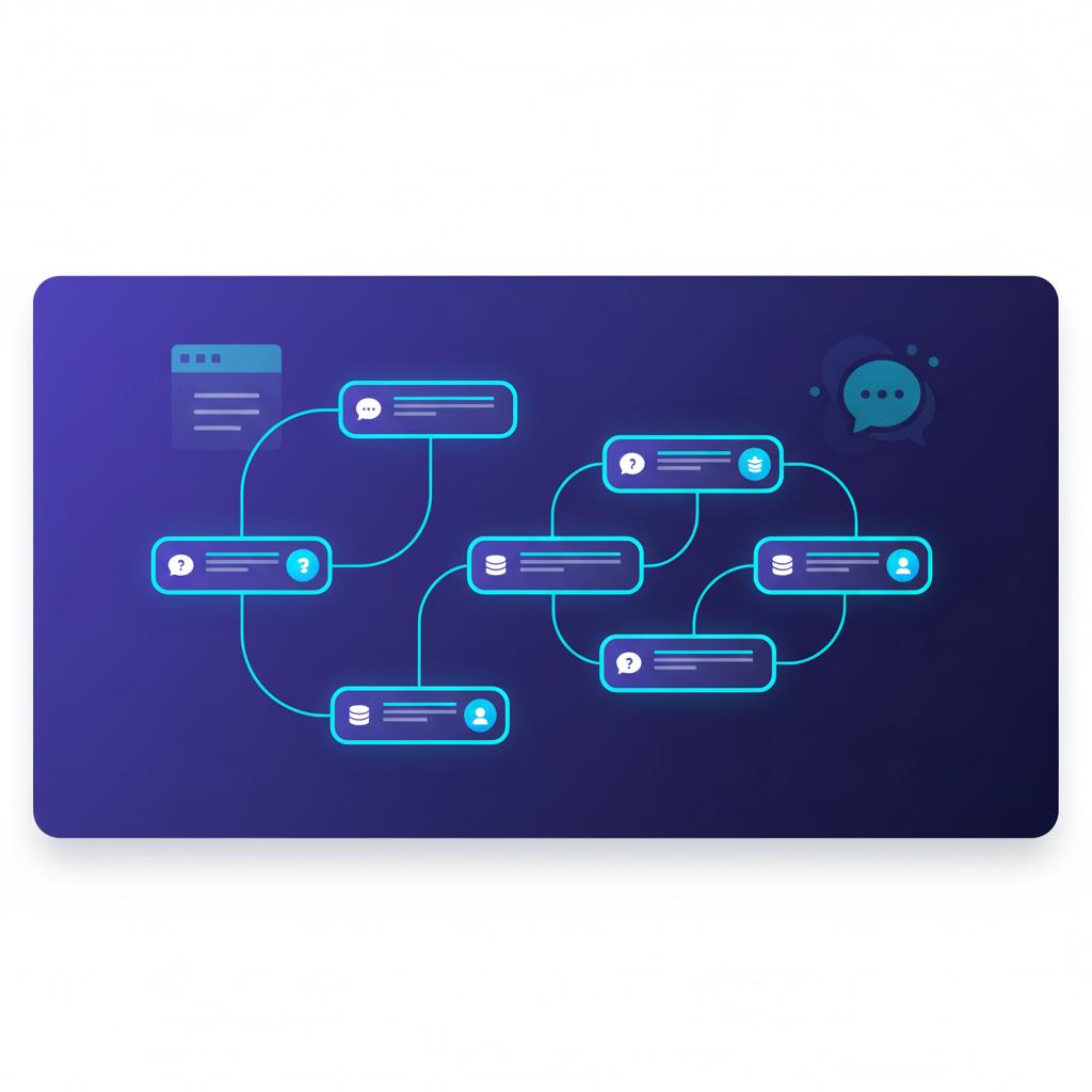 Ilustração técnica representando tecnologia relacionado a Typebot: Revolucione Formulários com IA Conversaci incluindo Cha...