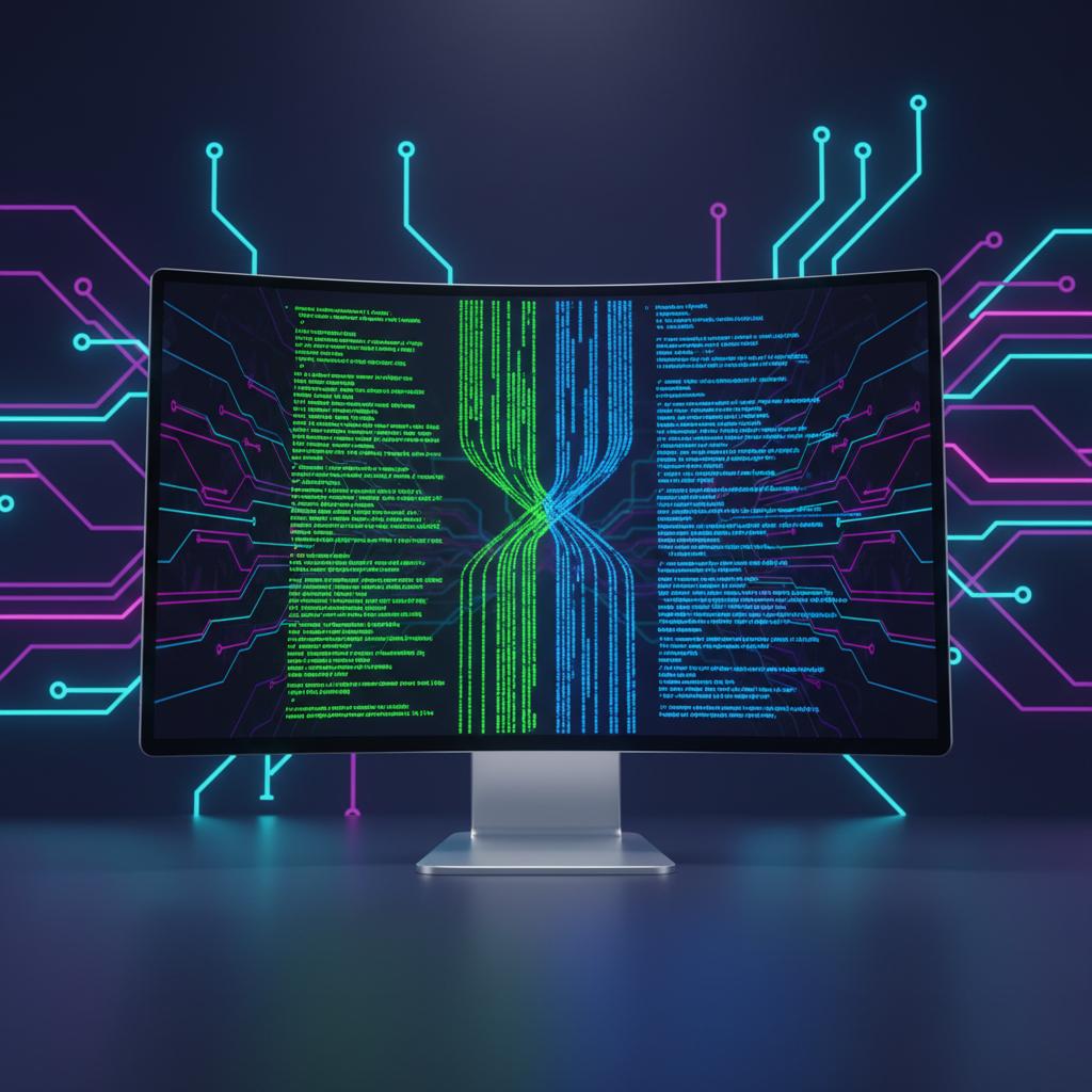 Ilustração técnica representando tecnologia relacionado a Programação Moderna: Python, JS e Dicas de Código 