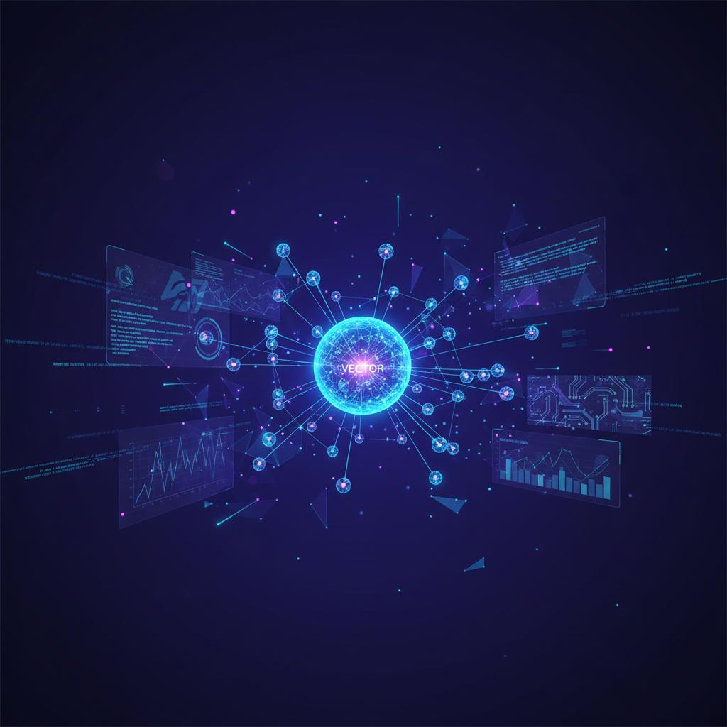 Ilustração técnica representando tecnologia relacionado a Vector Databases: O Guia Essencial para IA e RAG