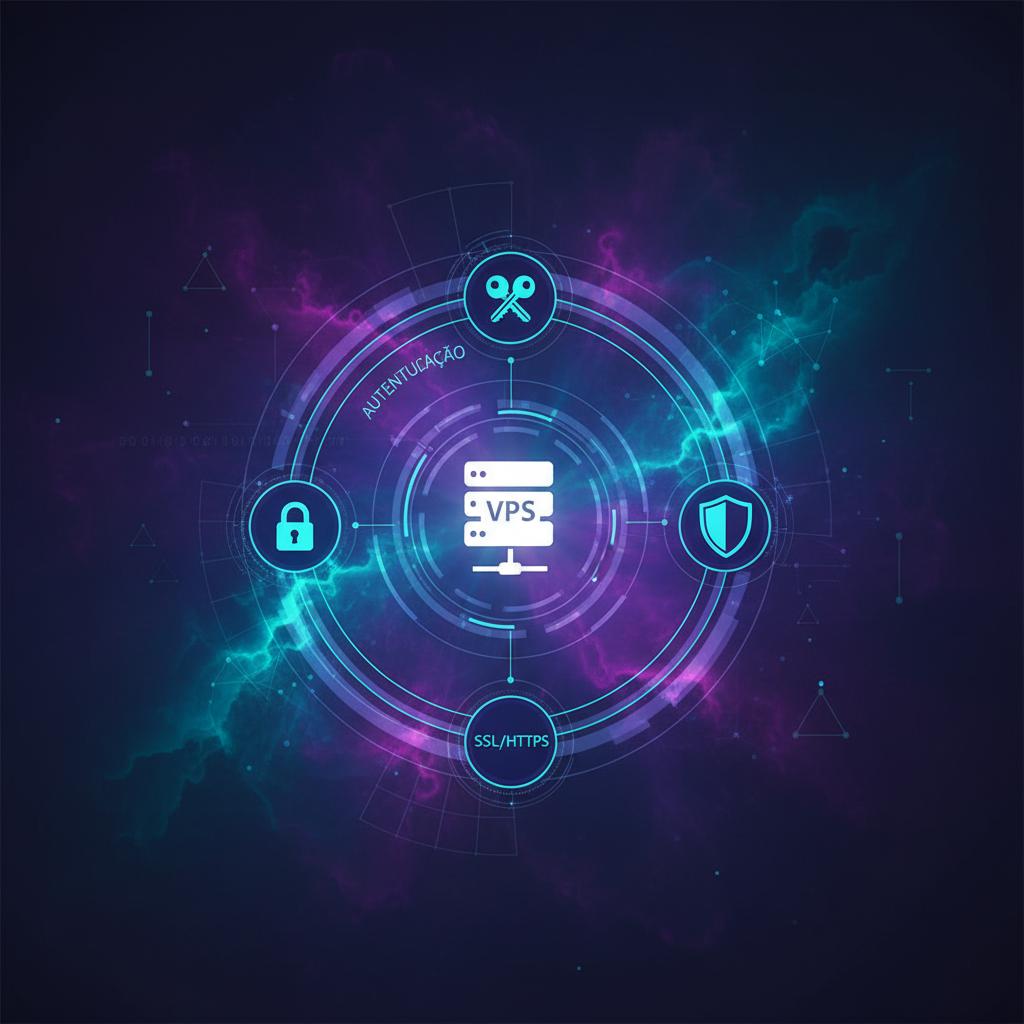 Ilustração técnica representando tecnologia relacionado a Segurança Web Completa: Essencial para sua Infraes incluindo VPS