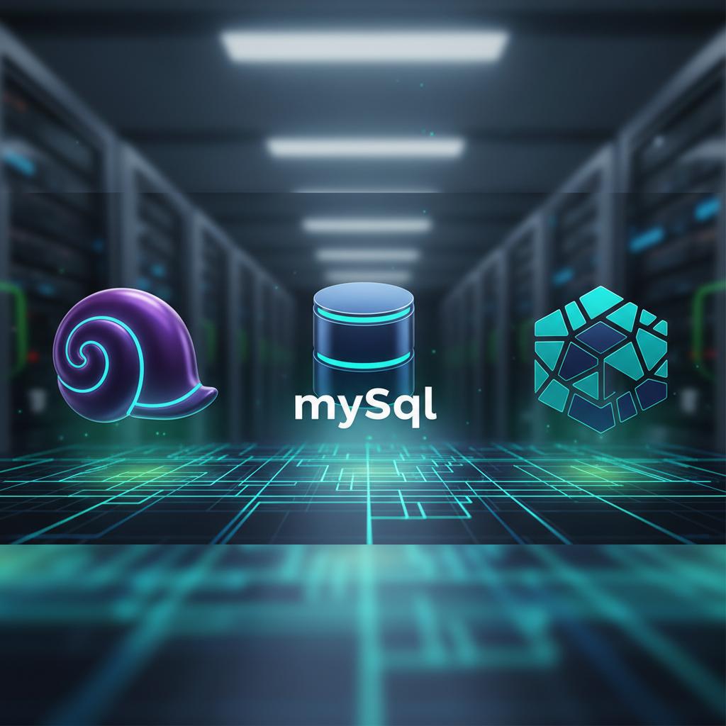 Ilustração técnica representando tecnologia relacionado a Bancos de Dados Essenciais: PostgreSQL, MySQL e Mo