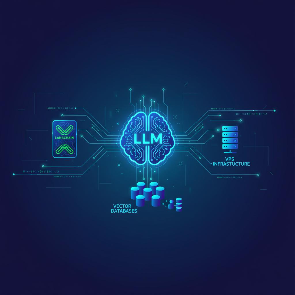 Ilustração técnica representando tecnologia relacionado a Dominando LLMs: Da Teoria à Automação Prática com 