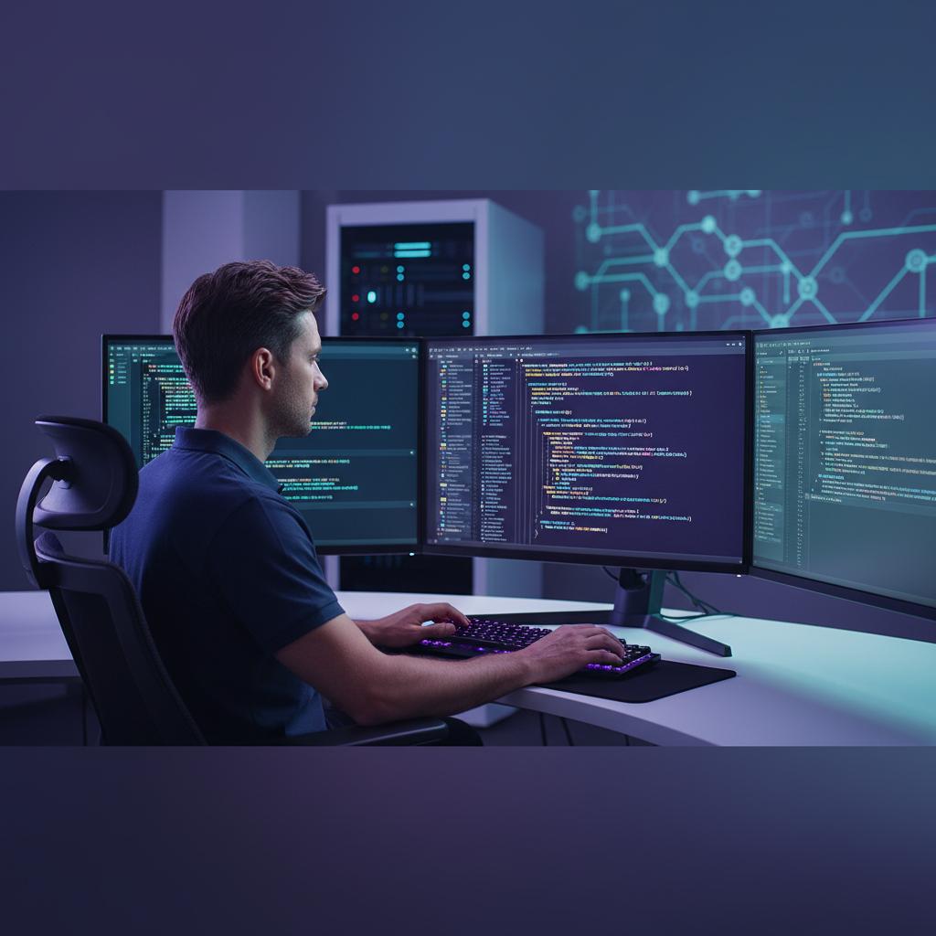 Ilustração técnica representando tecnologia relacionado a Otimizando sua Programação: Guia Essencial de Códi incluindo Python