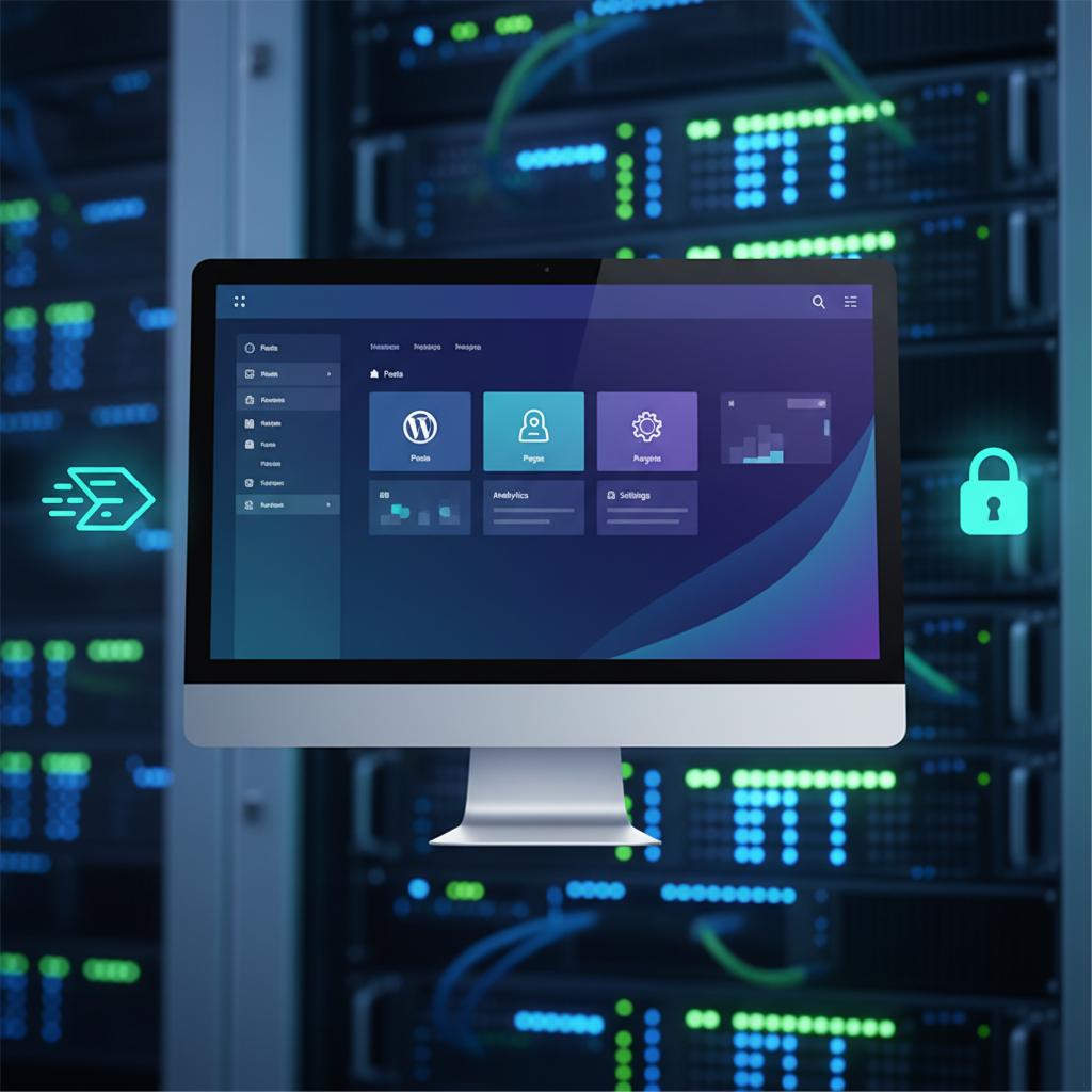 Ilustração técnica representando tecnologia relacionado a WordPress: Guia Completo para Criar seu Website em incluindo CMS