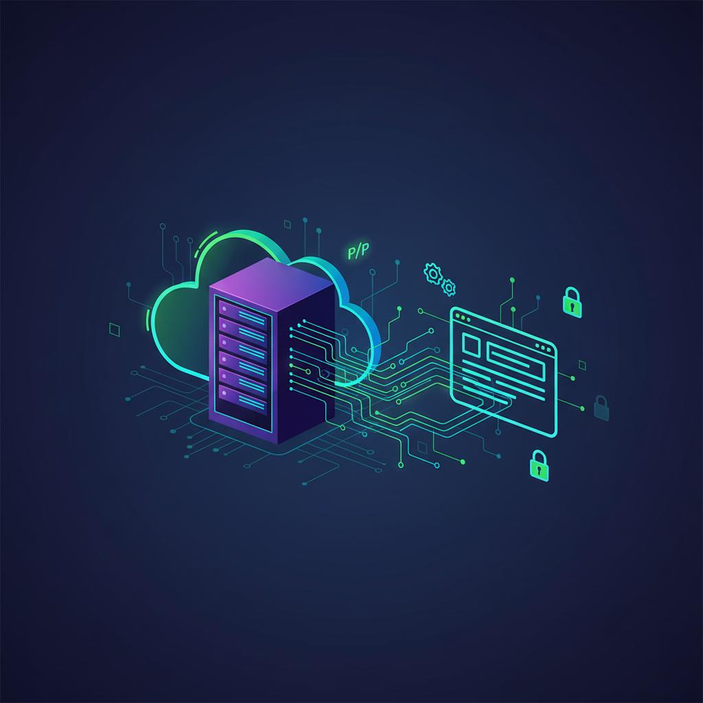 Ilustração técnica representando tecnologia relacionado a WordPress: Guia Completo para Construir seu Websit incluindo CMS