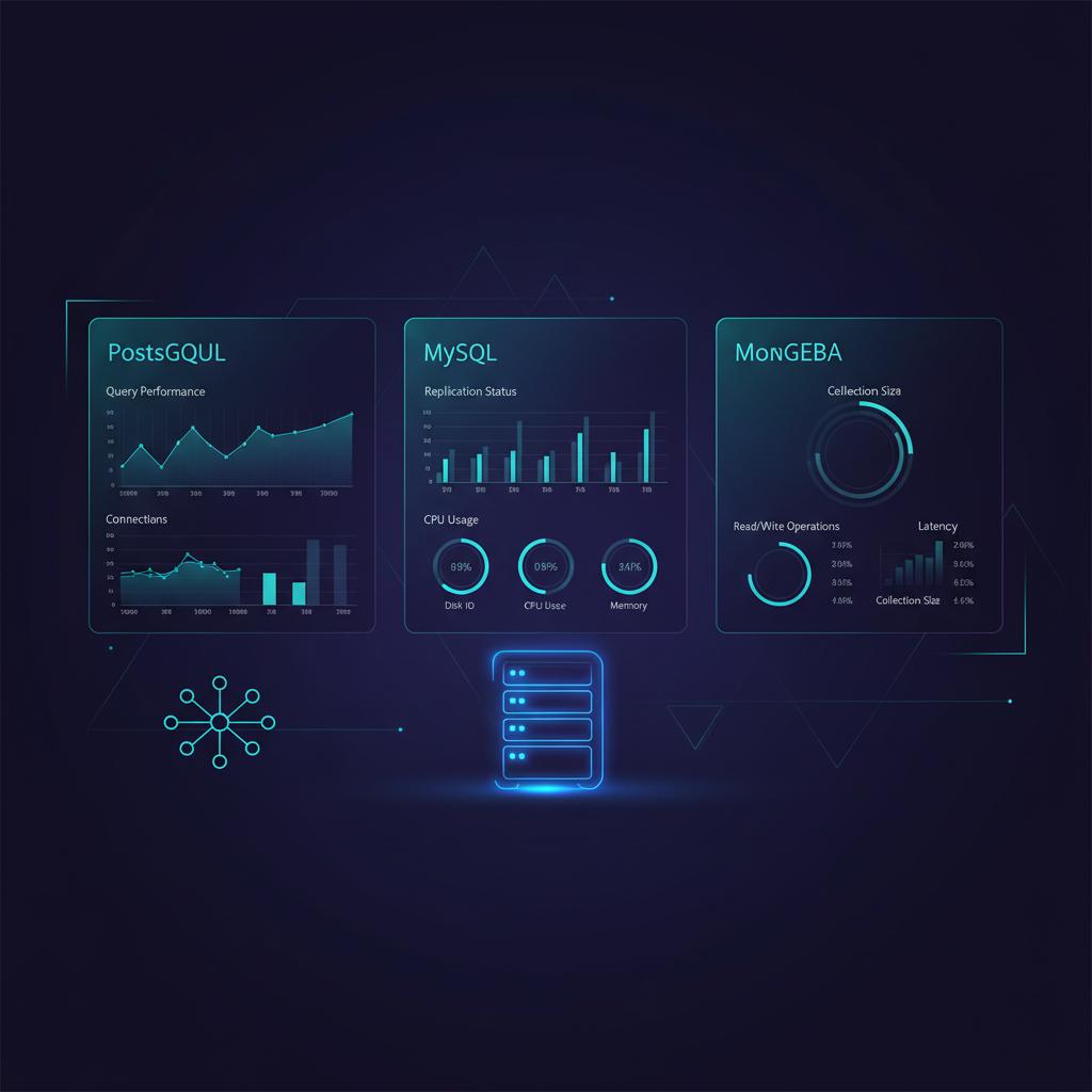 Ilustração técnica representando tecnologia relacionado a Guia Definitivo: Escolhendo o Banco de Dados Ideal incluindo Pos...