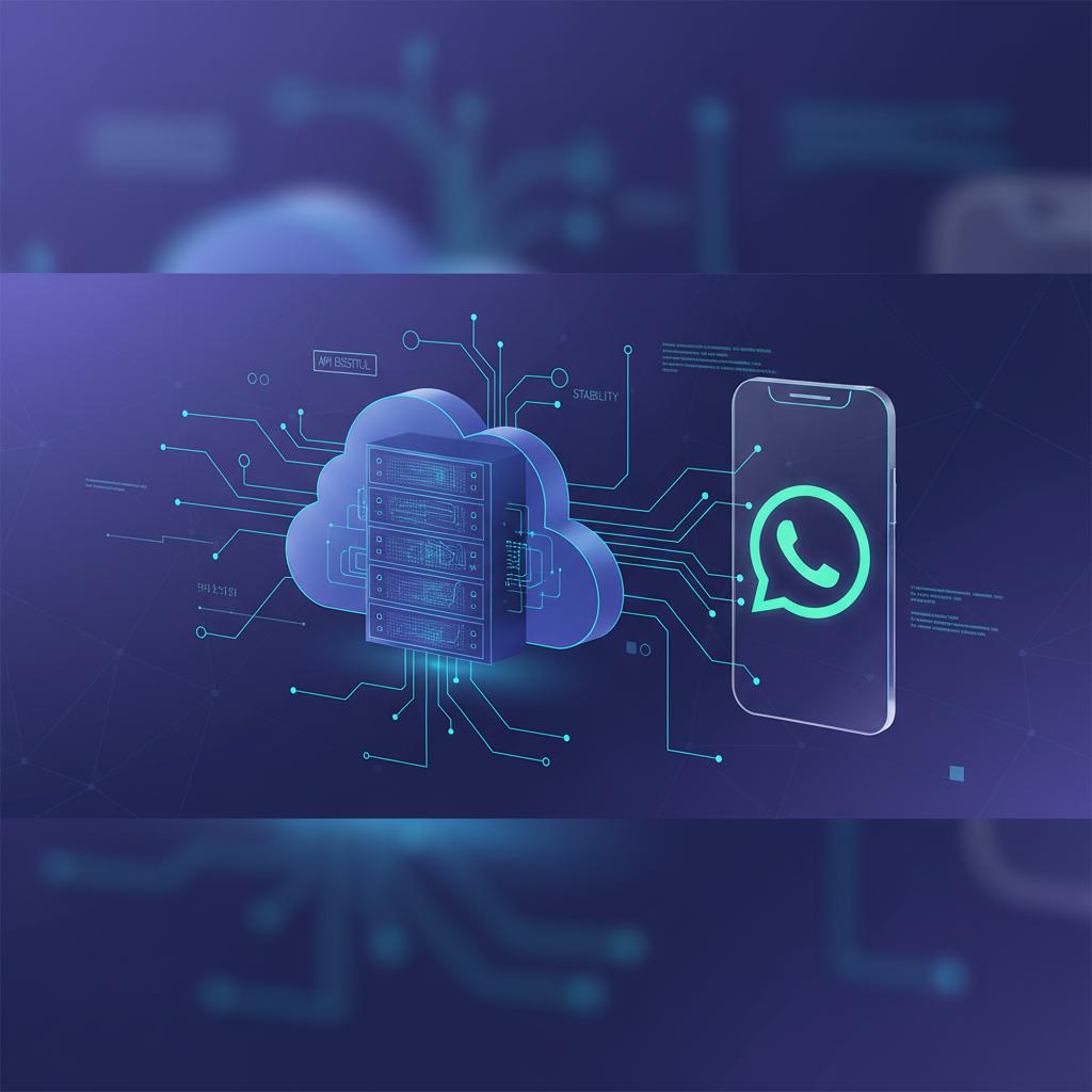 Ilustração técnica representando tecnologia relacionado a Evolution API: Guia Definitivo para WhatsApp Busin incluindo Wha...