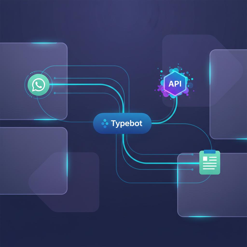 Ilustração técnica representando tecnologia relacionado a Typebot: O Guia Definitivo de Chatbots Conversacio
