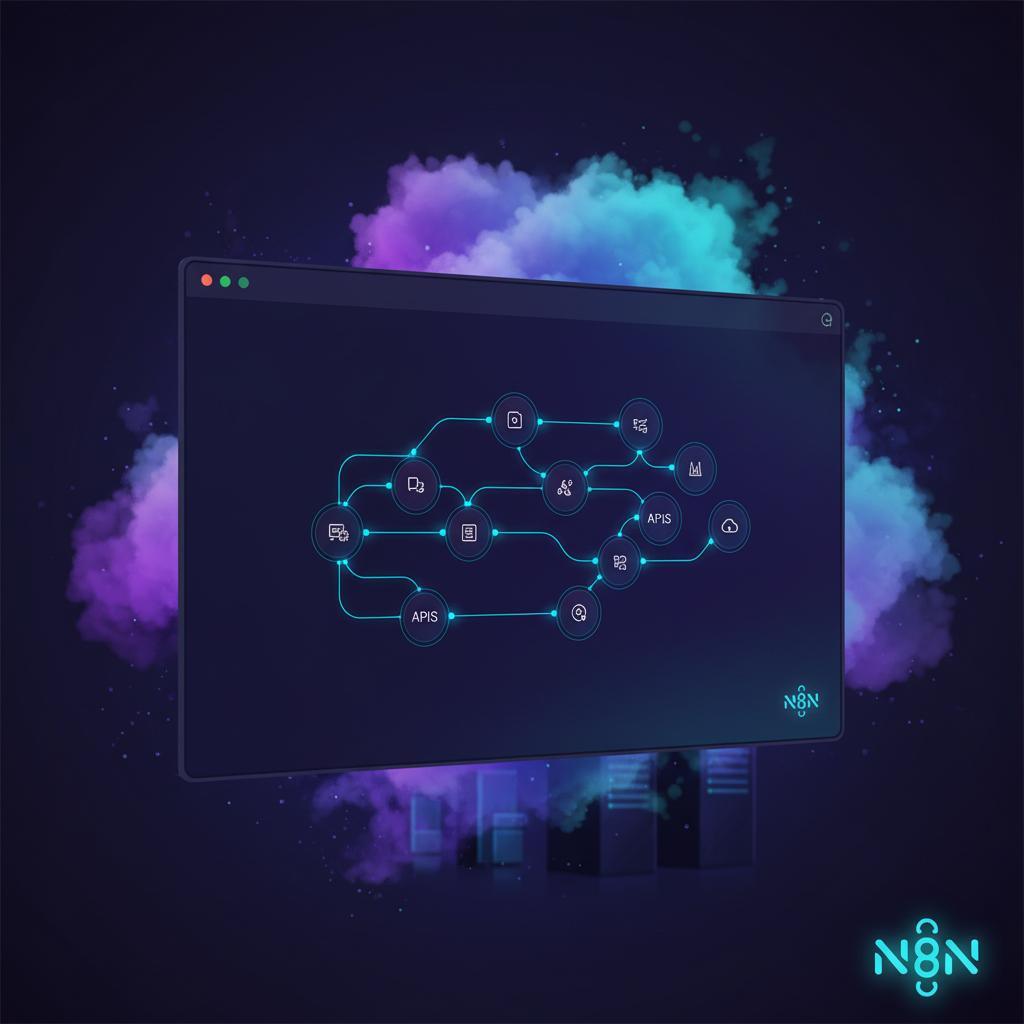 Ilustração técnica representando tecnologia relacionado a N8N: O Guia Definitivo de Automação Workflow