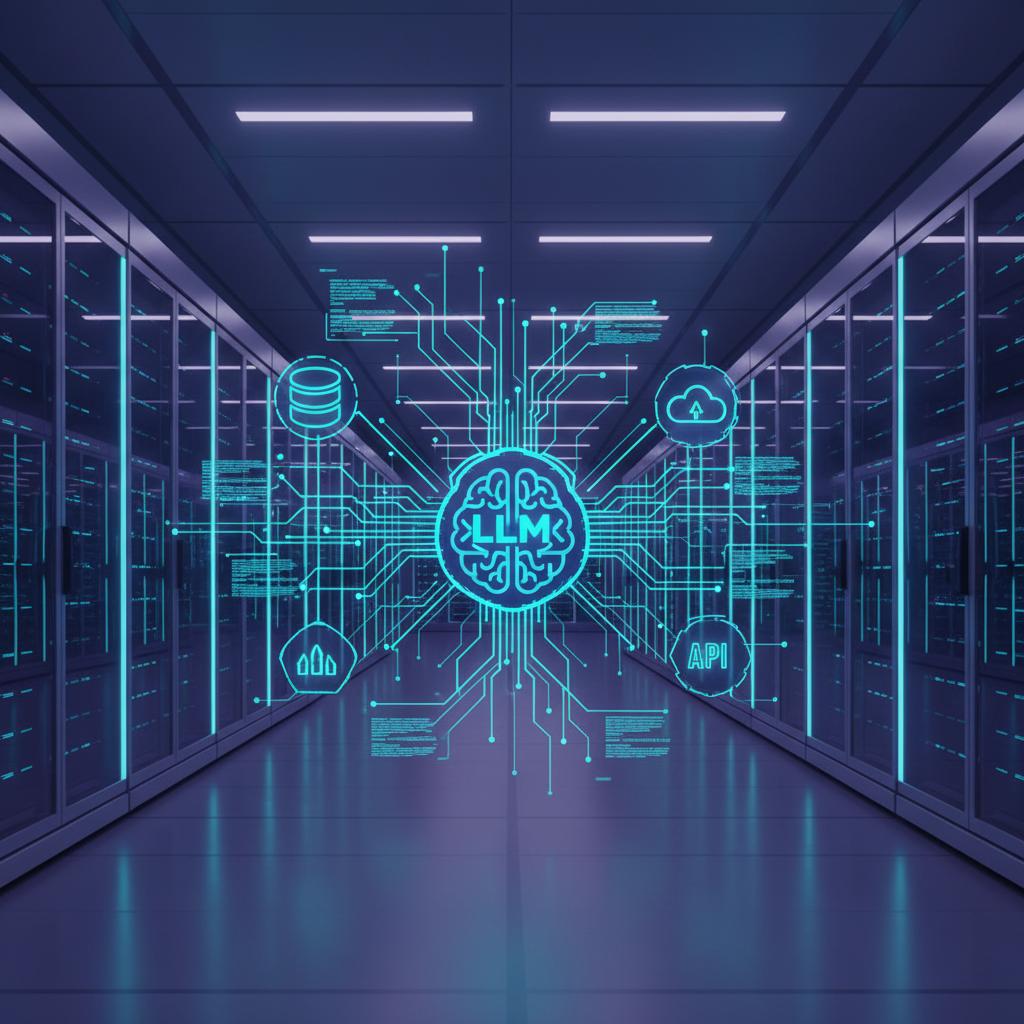 Ilustração técnica representando tecnologia relacionado a Dominando LLMs: Implementação e Arquitetura com La