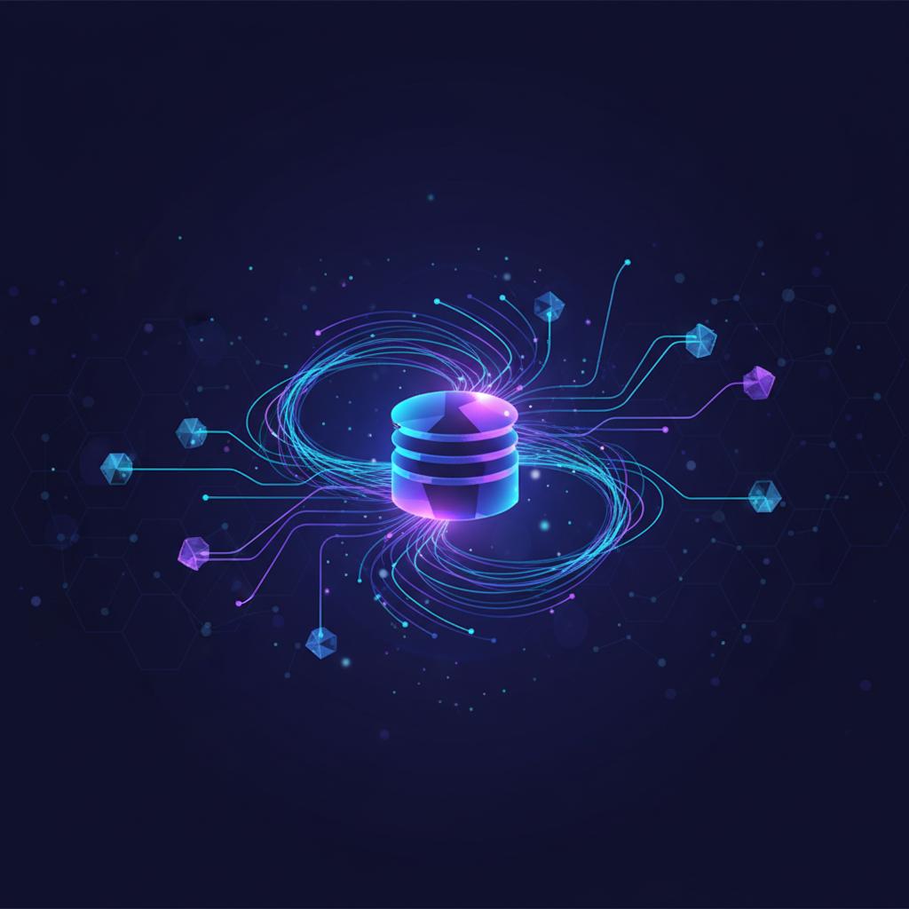 Ilustração técnica representando tecnologia relacionado a Vector Databases: O Guia Essencial para IA e RAG incluindo Embed...