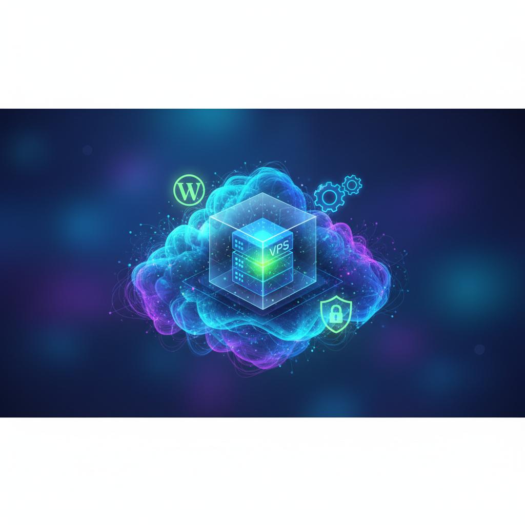 Ilustração técnica representando tecnologia relacionado a WordPress: O Guia Definitivo de Infraestrutura e O incluindo VPS