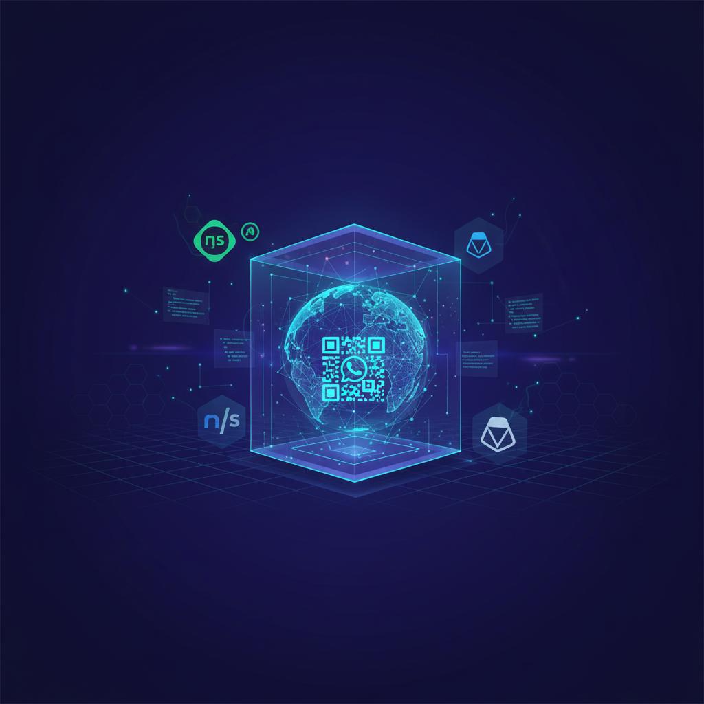 Ilustração técnica representando tecnologia relacionado a Evolution API: Guia Completo de Integração e Autom incluindo Wha...