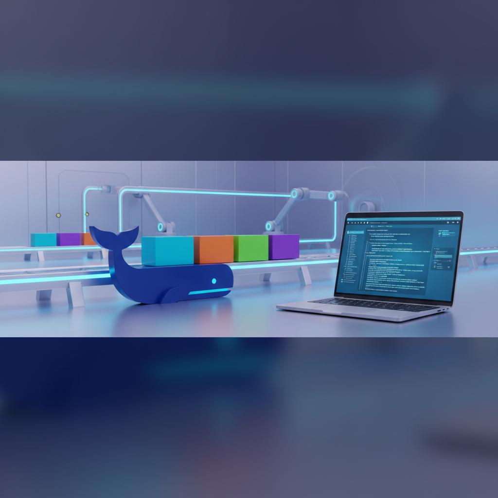 Ilustração técnica representando tecnologia relacionado a Docker: Guia Completo de Containers para DevOps