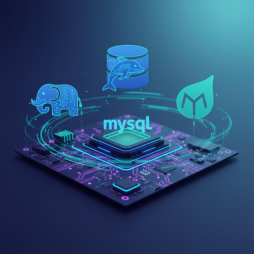 Ilustração técnica representando tecnologia relacionado a Escolhendo o Banco de Dados Ideal: PostgreSQL vs M