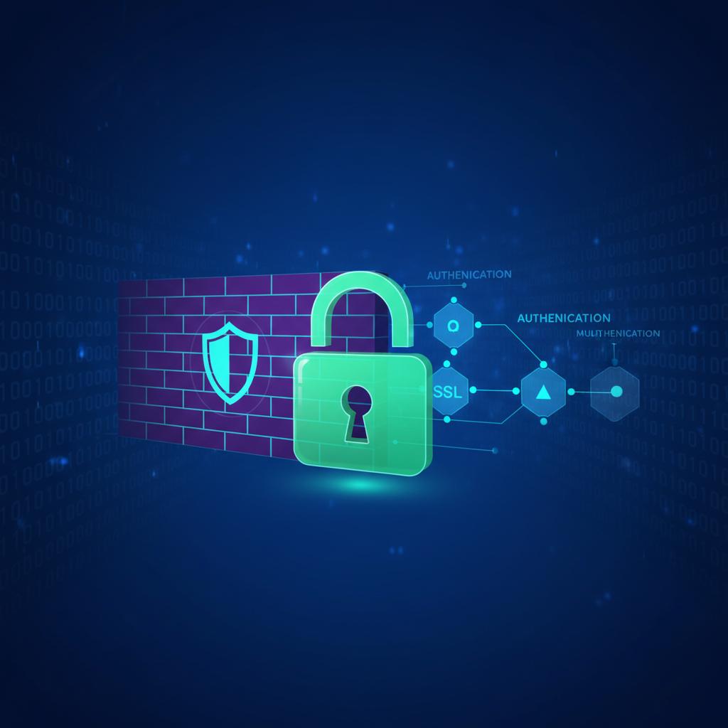 Ilustração técnica representando tecnologia relacionado a Segurança Web Essencial: Guia Prático de Proteção  incluindo Fir...