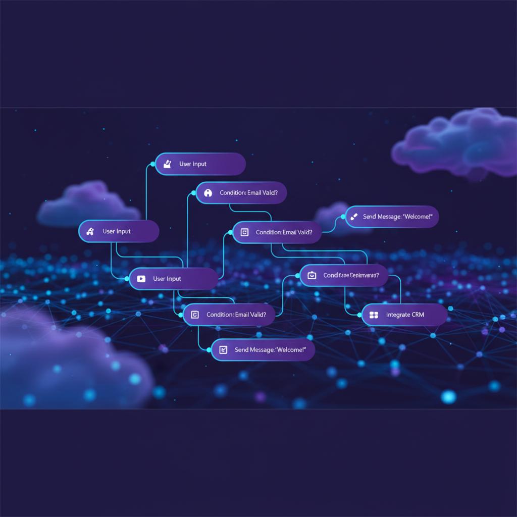 Ilustração técnica representando tecnologia relacionado a Typebot: Guia Completo de Criação de Chatbots Conv