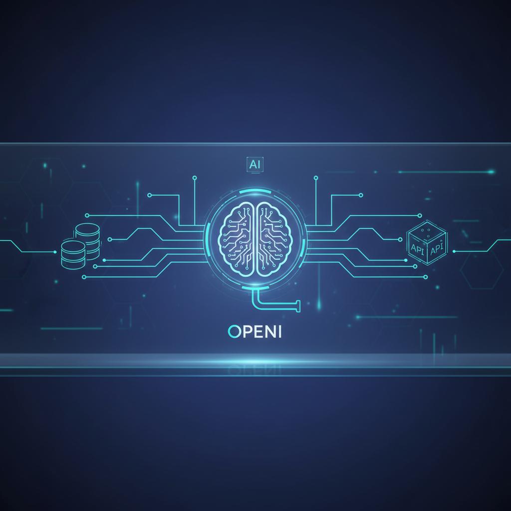 Ilustração técnica representando tecnologia relacionado a Dominando LLMs: Automação Inteligente com OpenAI e
