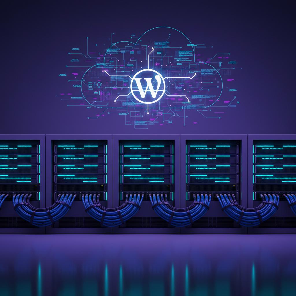 Ilustração técnica representando tecnologia relacionado a WordPress: Guia Completo para Websites e Blogs em  incluindo VPS