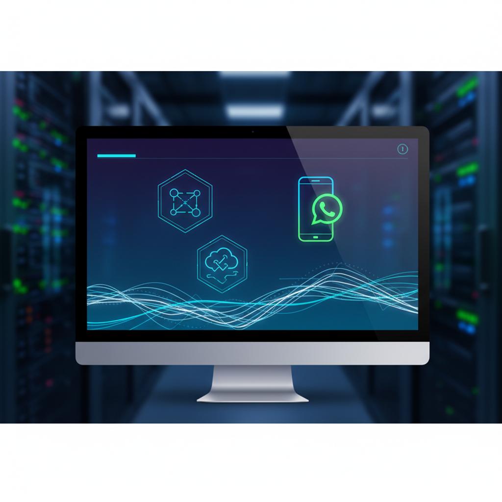 Ilustração técnica representando tecnologia relacionado a Evolution API: O Guia Definitivo para WhatsApp Ofi incluindo Wha...