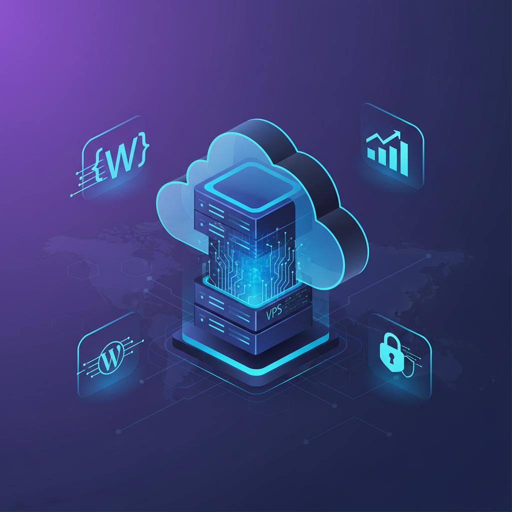 Ilustração técnica representando tecnologia relacionado a WordPress: Guia Definitivo de Hospedagem e Perform incluindo VPS