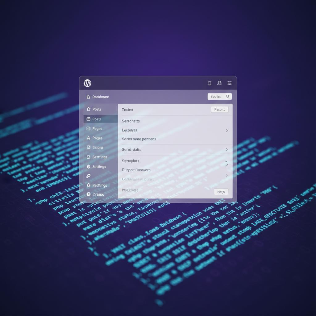 Ilustração técnica representando tecnologia relacionado a WordPress: O Guia Definitivo para Websites em 2024 incluindo CMS