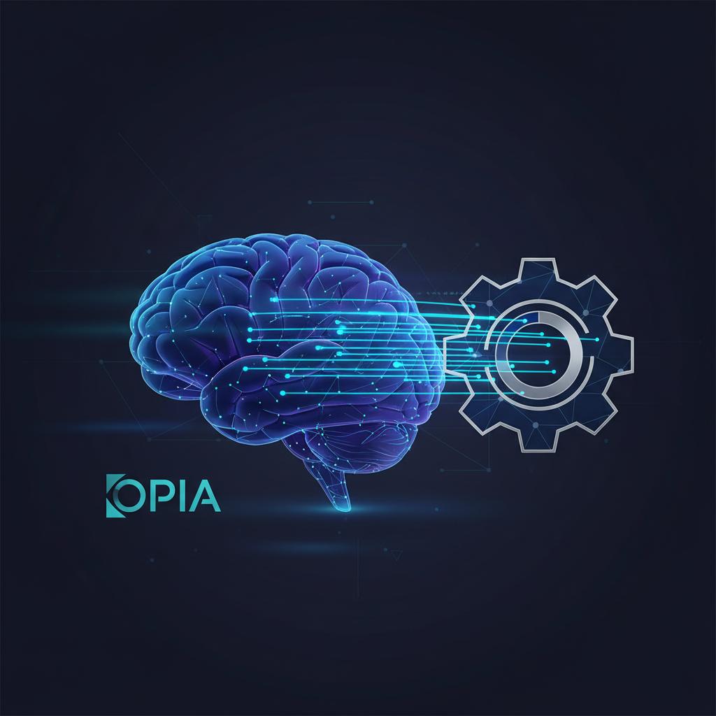 Ilustração técnica representando tecnologia relacionado a LLMs e Automação: Otimizando Fluxos com Inteligênc incluindo OpenAI