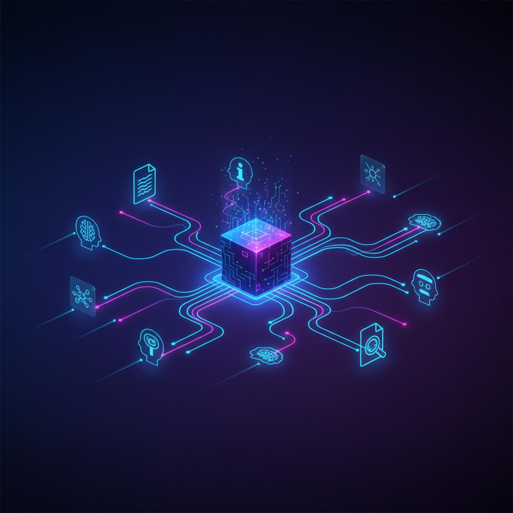 Ilustração técnica representando tecnologia relacionado a Vector Databases: O Guia Essencial para RAG e IA