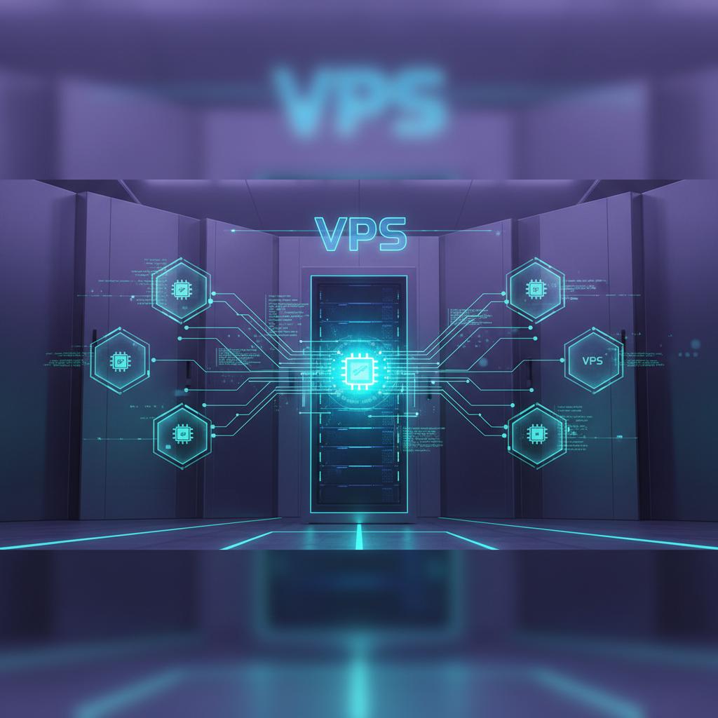 Ilustração técnica representando tecnologia relacionado a VPS: O Guia Completo para Servidores Virtuais e Cl incluindo Ser...