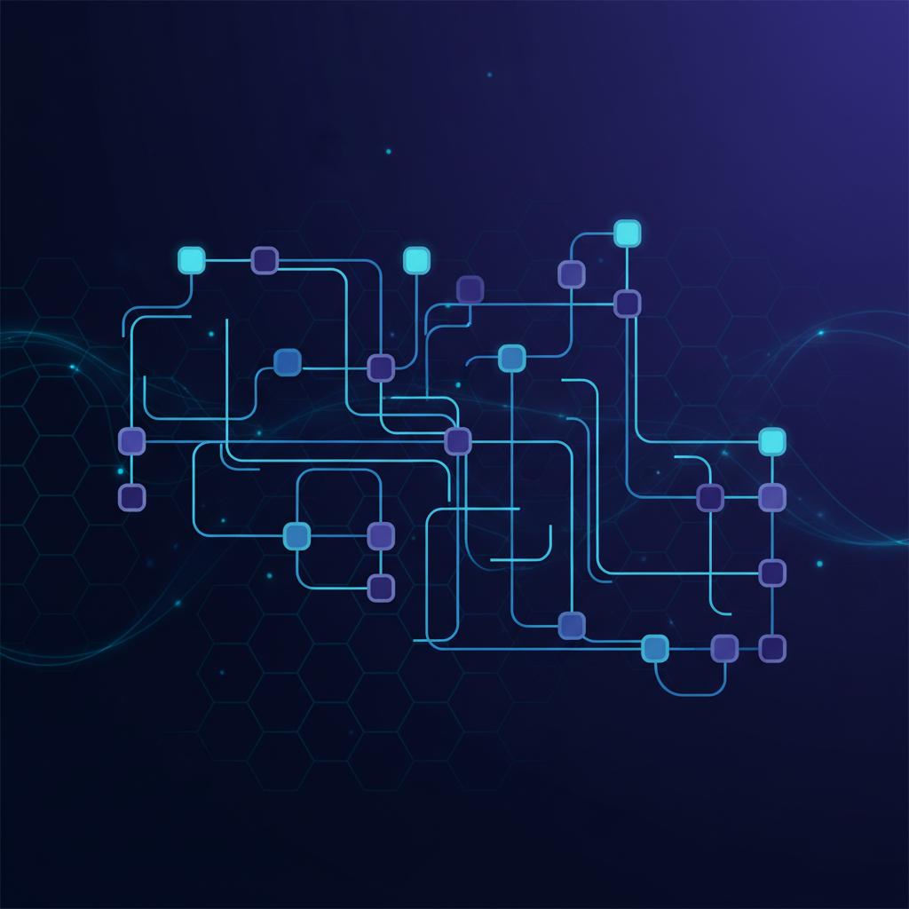 Ilustração técnica representando tecnologia relacionado a Typebot: Crie Chatbots Conversacionais de Alto Nív