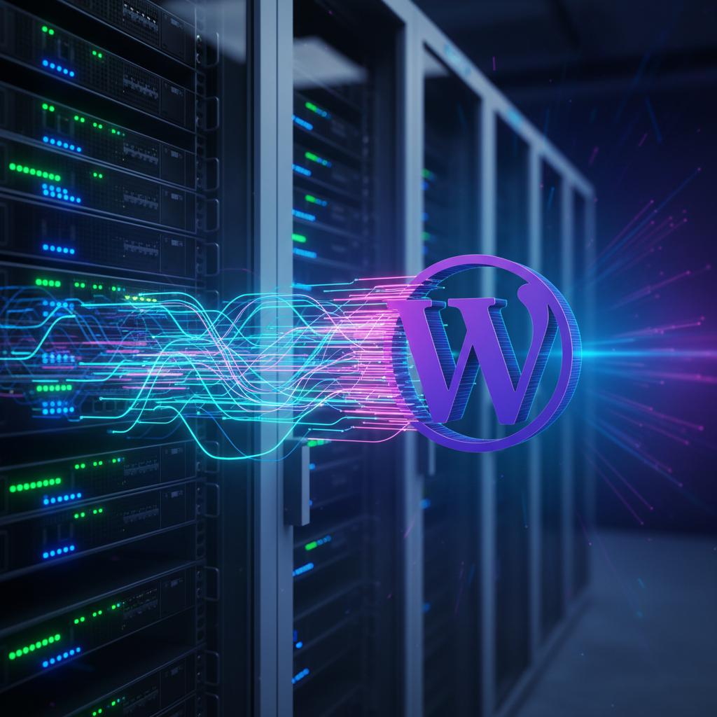 Ilustração técnica representando tecnologia relacionado a WordPress: O Guia Completo para Websites de Alta P incluindo VPS