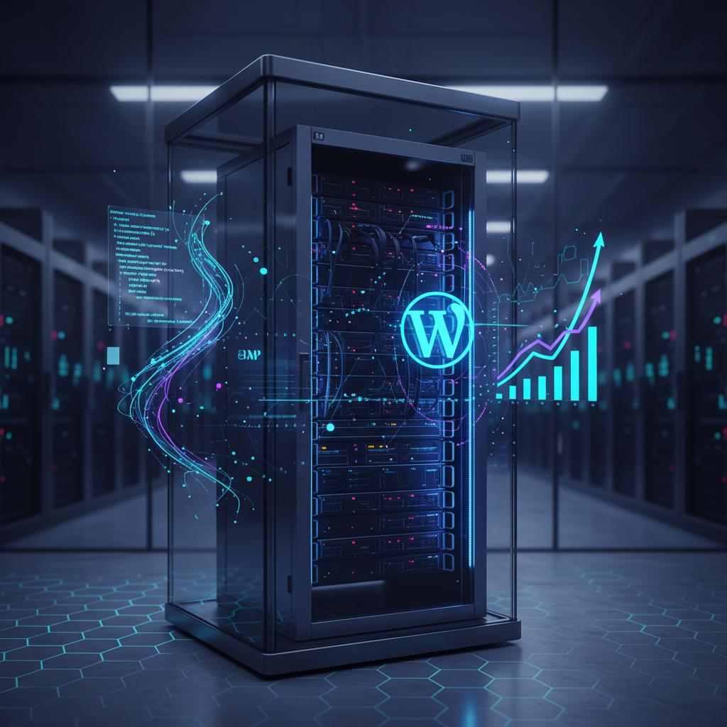 Ilustração técnica representando tecnologia relacionado a WordPress: O Guia Definitivo para Websites Moderno incluindo CMS