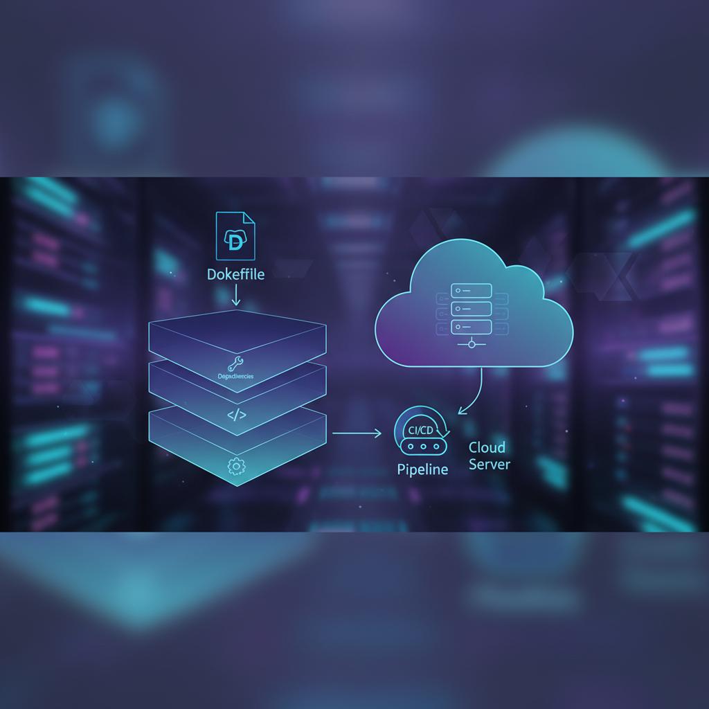 Ilustração técnica representando tecnologia relacionado a Docker: Guia Completo para Containers e DevOps