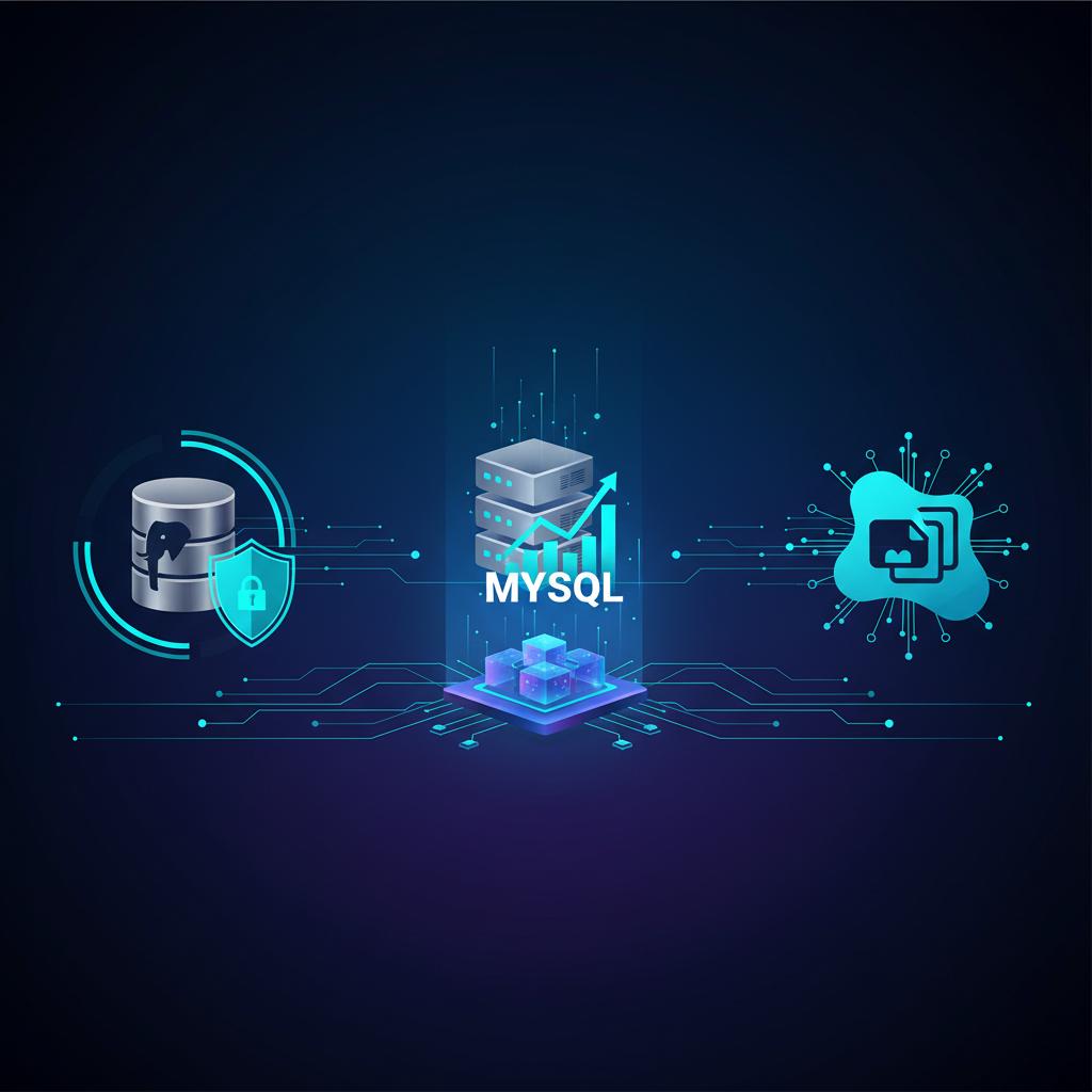 Ilustração técnica representando tecnologia relacionado a Guia Definitivo de Bancos de Dados: PostgreSQL vs.