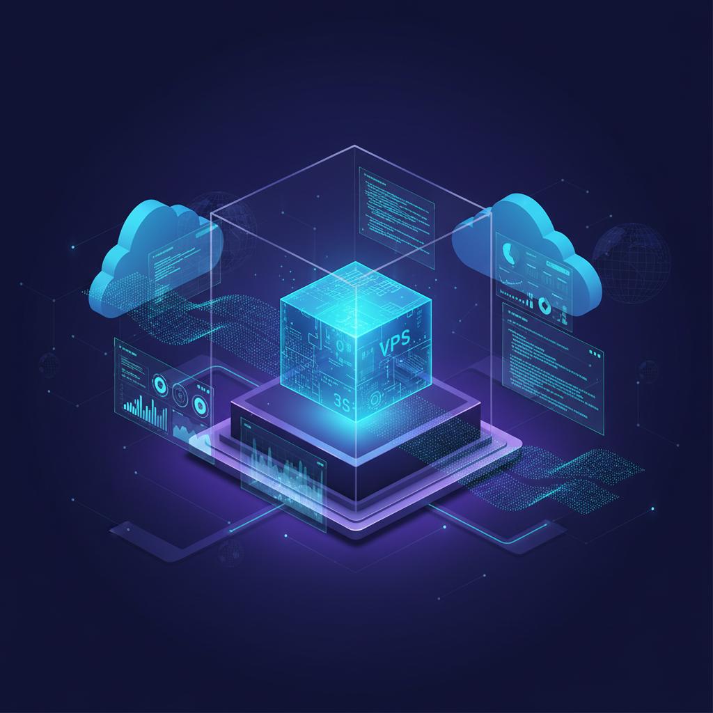 Ilustração técnica representando tecnologia relacionado a VPS: Guia Completo para Servidor Virtual em 2024