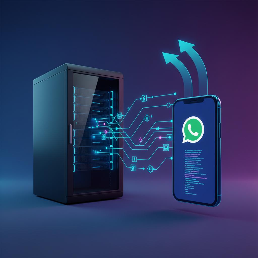Ilustração técnica representando tecnologia relacionado a Evolution API: Guia Completo para WhatsApp Automat incluindo Wha...