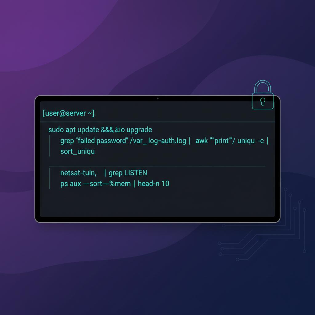 Ilustração técnica representando tecnologia relacionado a Linux para Servidores: Domine a CLI e a Administra incluindo Adm...