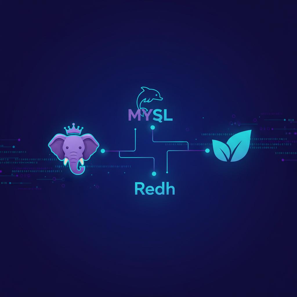 Ilustração técnica representando tecnologia relacionado a Guia Definitivo: PostgreSQL, MySQL, MongoDB e Redi