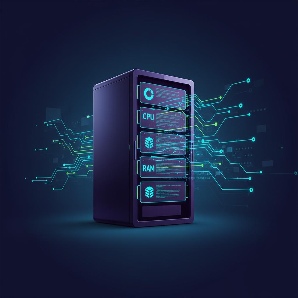 Ilustração técnica representando tecnologia relacionado a VPS: O Guia Definitivo para Servidores Virtuais incluindo Servid...