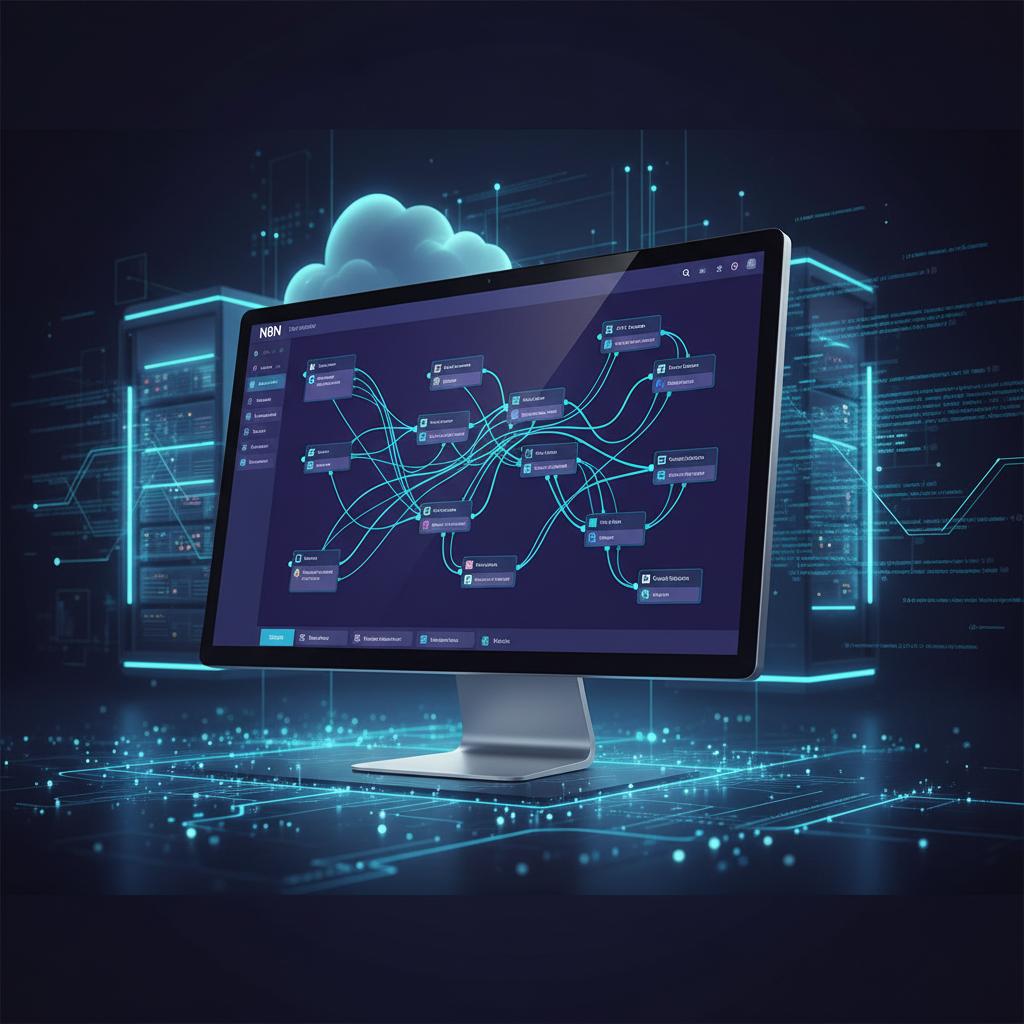 Ilustração técnica representando tecnologia relacionado a N8N: O Guia Definitivo para Automação Cloud e DevO