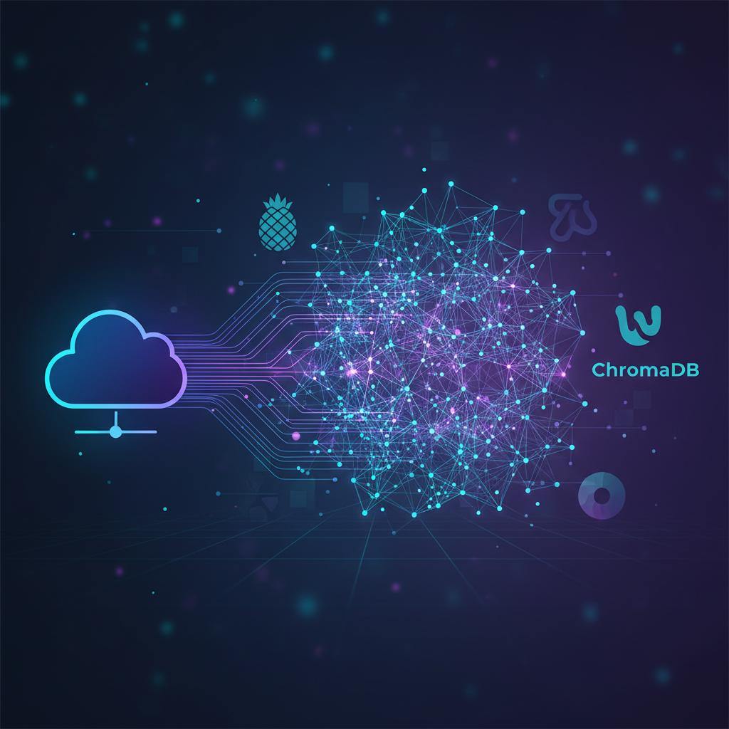 Ilustração técnica representando tecnologia relacionado a Vector Databases: O Guia Essencial para IA e RAG