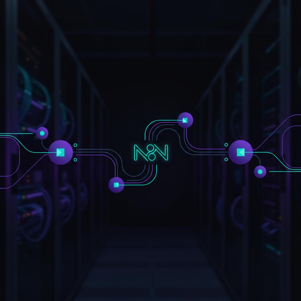 Ilustração técnica representando tecnologia relacionado a N8N: O Segredo da Automação Cloud Sem Limites