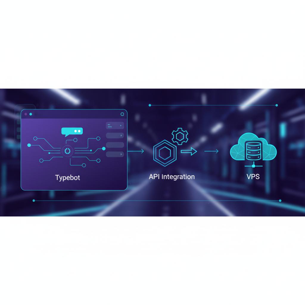 Ilustração técnica representando tecnologia relacionado a Typebot: Automação Conversacional Completa com N8N incluindo Cha...